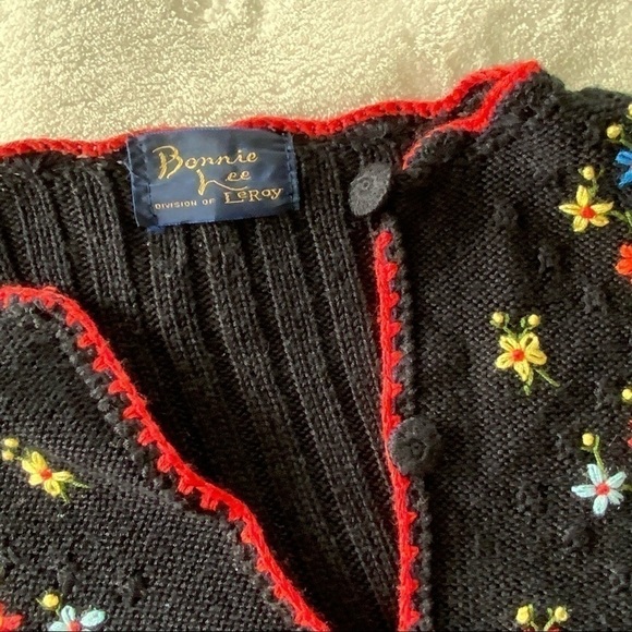 𝅺VINTAGE Bonnie Lee Leroy Cardigan - Picture 3 of 4